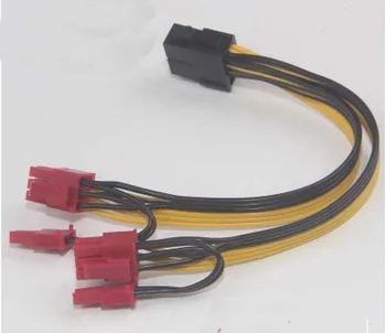 

20CM CPU 8P female to double 6 +2 pin male card 8P 1 to 2 mining line