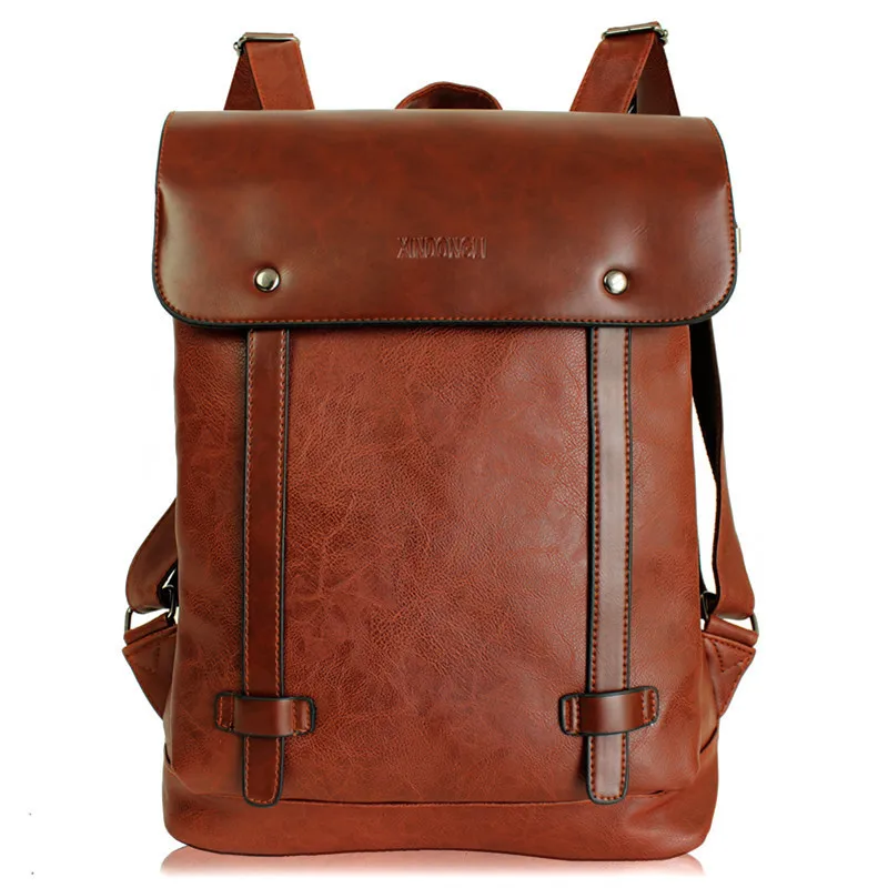 

2017 Hot! Women fashion backpack male travel backpack mochilas school mens leather business bag large laptop shopping travel bag