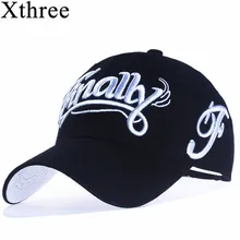 Xthree 100 cotton font b baseball b font font b cap b font women casual