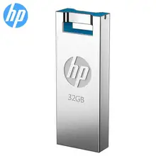 HP USB Flash 16 ГБ 32 ГБ 64 ГБ Pendrive v295w Симпатичные Memory Stick Plus otg типа C DJ DIY Пользовательский диск на ключ Металл Cle USB 64 ГБ