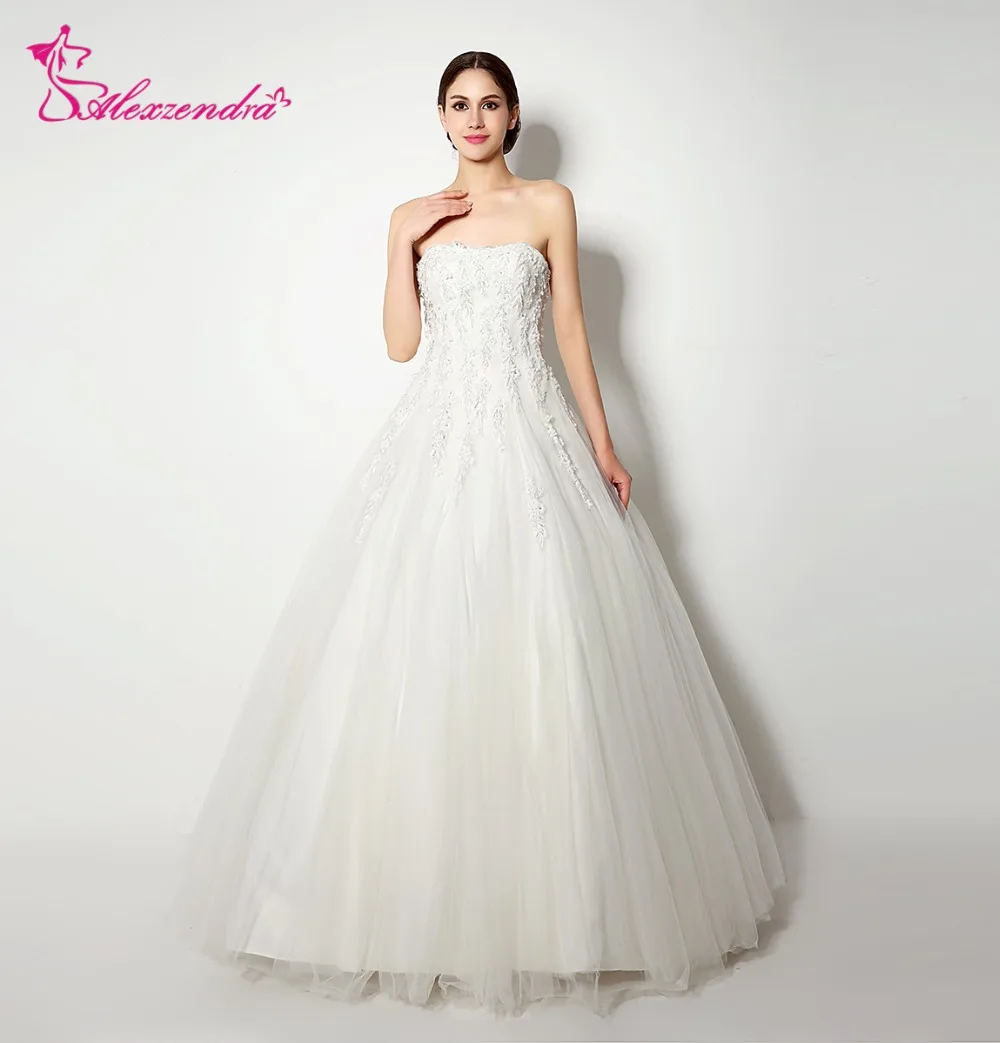 Alexzendra Stock Dresses Sweetheart Tulle A Line Wedding