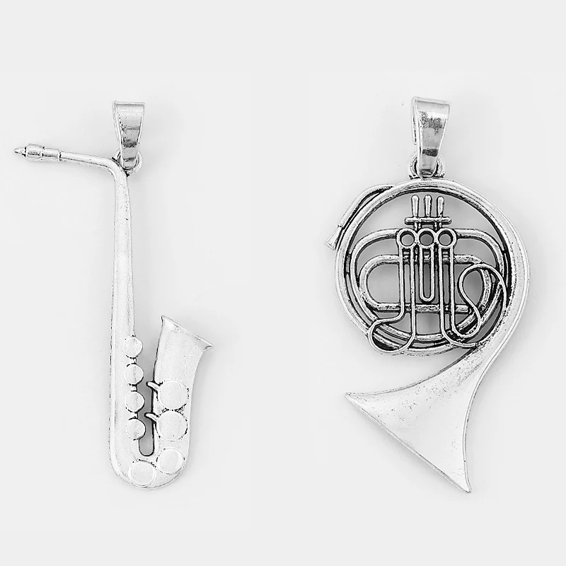 Buy 4PCS Antique Silver Music Theme Saxophone&French