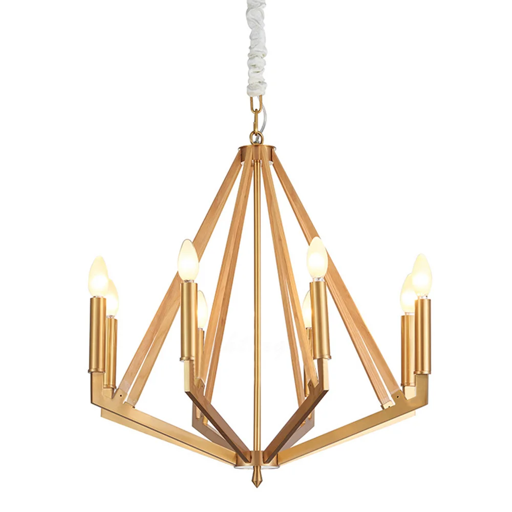 Modern Copper Chandelier Lighting Luxury Clear Glass Chandeliers Lamp Suspended Light Lustres De