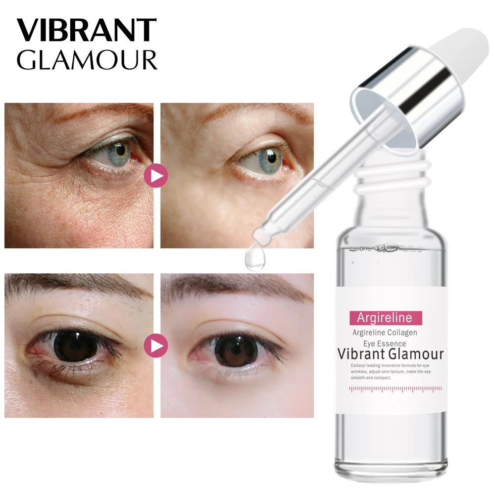

VIBRANT GLAMOUR Eye Serum Six Peptide Collagen Moisturizing Argireline Eye Essence Against Puffiness Anti-Wrinkle Remover Dark