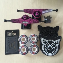 2016 Free Shipping Skateboard Parts Element Aluminum 5.25″ Trucks Skateboard And Element PU Skate Wheels Pig BLACK OPS Bearings