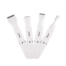 Портативный 4 в 1 USB перезаряжаемая Машинка для удаления волос лица минибритва Женская бритва для бровей Темпл триммер Ноги подмышек бикини