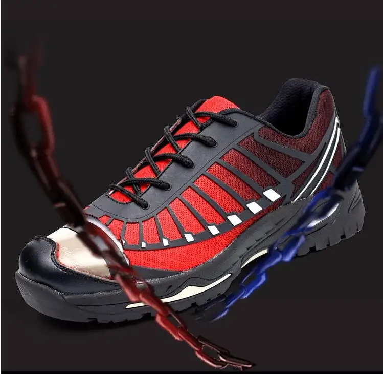 Woman Men's Plus Size Breathable Mesh Steel Toe Outdoor Safety Shoes Men Industrial & Construction Puncture Proof Work Shoes