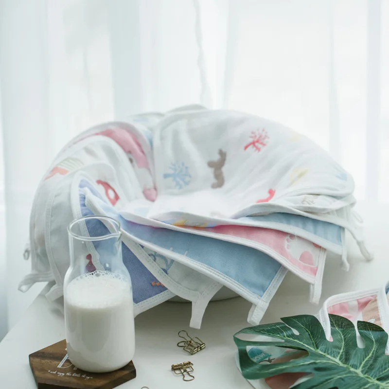 Полотенце из 100% хлопка для купания новорожденных 25x25 см|Полотенца рук| |