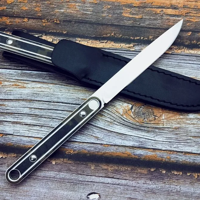 XITUO Нержавеющая сталь острый модный современный кухонный наружный нож для чистки кожуры фруктов прямой нож с ножнами