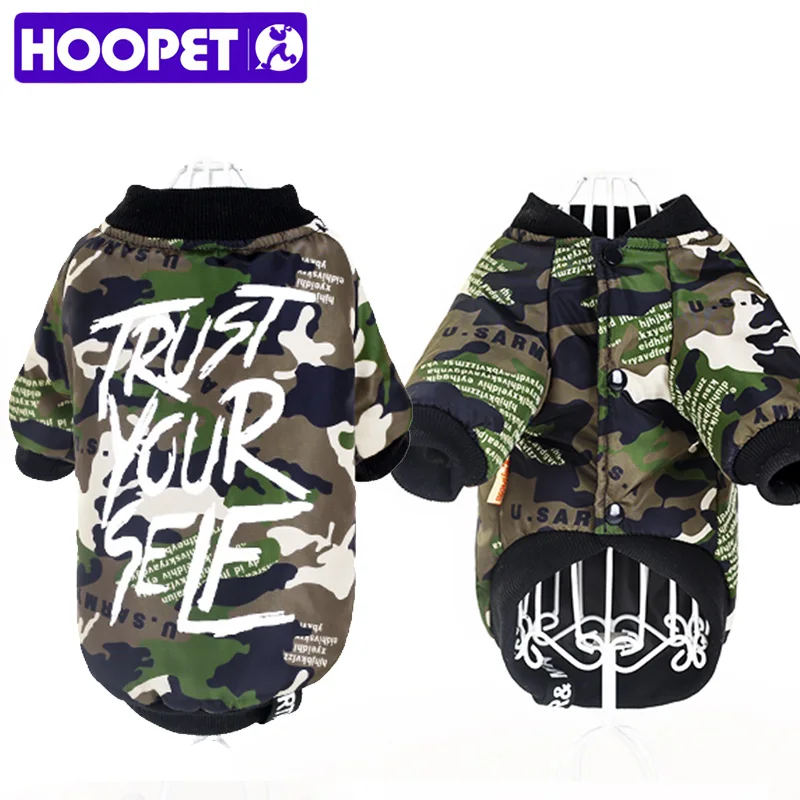 

HOOPET New Pet Dogs Clothes Warm Cotton Leisure Style Autumn Winter Jacket Two Legs Dog