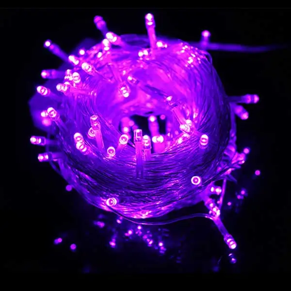 Горячая гирлянда праздничные светодиодные лампы наружные 10 м светодиодные гирлянды EU/US штекер украшения для вечерние праздничные Свадебные гирлянды - Испускаемый цвет: Purple