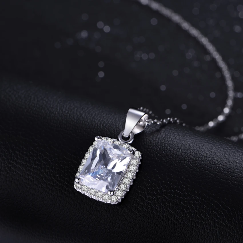 Большая Акция 2ct Реальный 925 Серебряный кулон элемент 5A циркон ожерелье для
