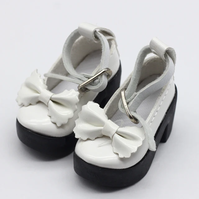 1 pair 1/4 BJD pu leather doll shoes for Little 16 inches Sharon doll clothing accessories toys 6.3*2.5cm 4