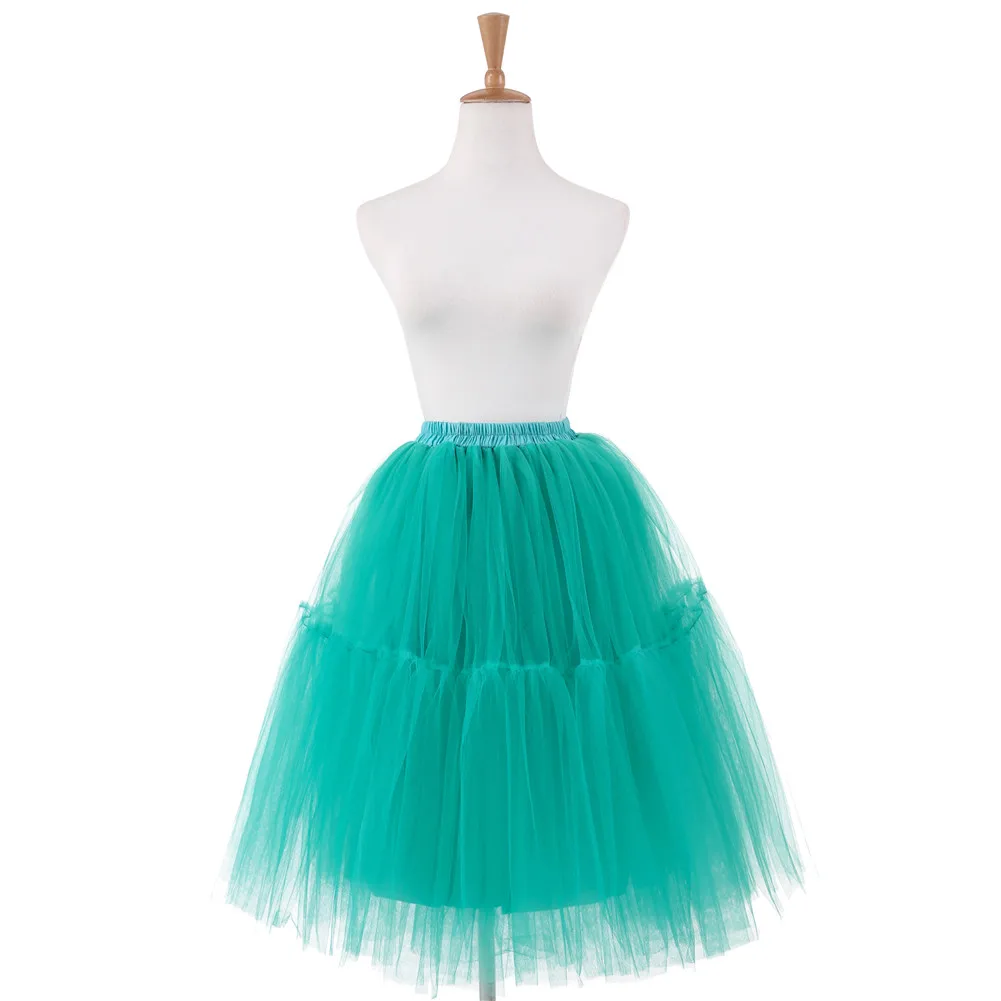 QC6656, 20 цветов, Европа и США, весна-лето, пять слоев газовой юбки, плиссированные юбки, газовая юбка-пузырь - Цвет: dk green