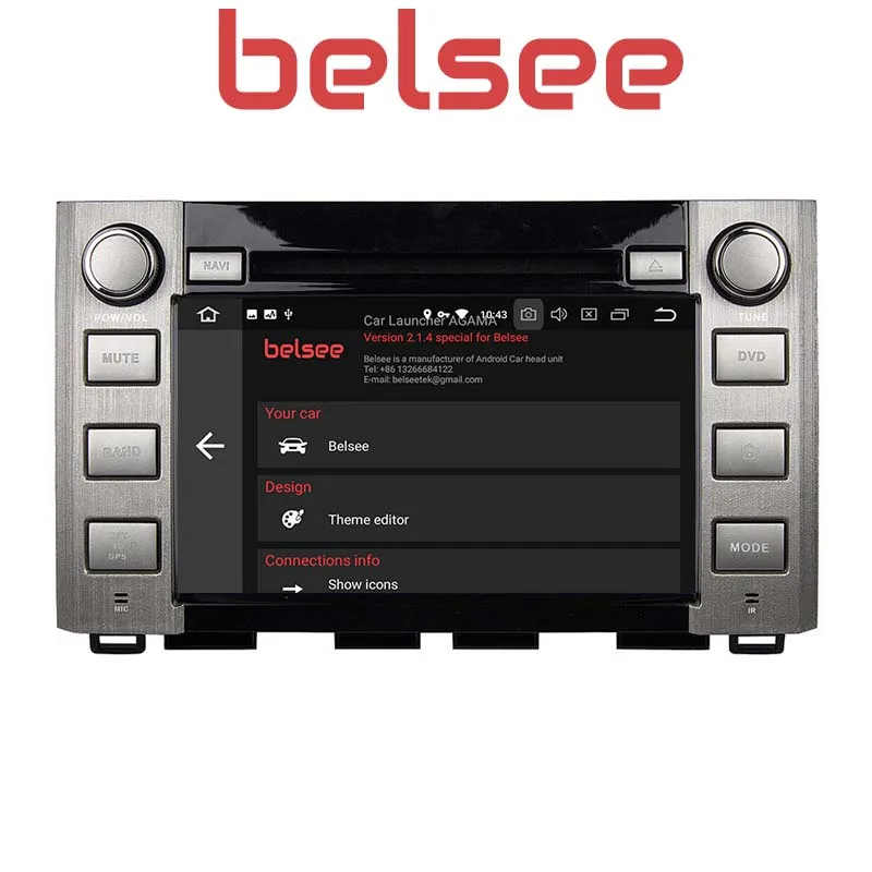 Sale Belsee 4GB Android 8.0 Stereo IPS Touch Screen Radio Head Unit DVD Player Multimedia for Toyota Sequoia Tundra 2014 2015 2016 1