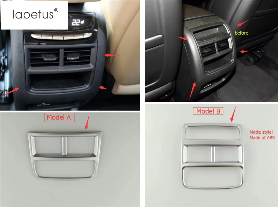 Lapetus Accessories For Cadillac XT5 2017 2018 2019 Rear Behind Air
