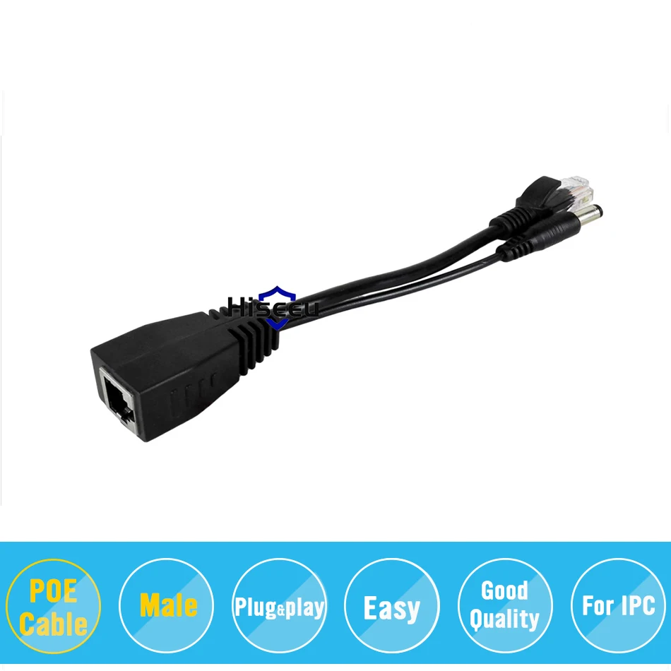 

Tape screened POE Cable, POE Adapter cable, POE Splitter Injector Power supply module 12-48v IP camera accessories