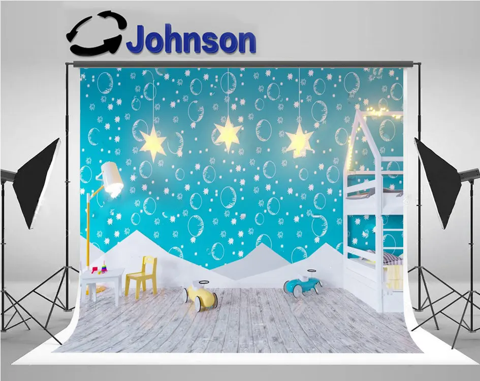 Us 15 61 15 Off Room Color Light Star Toy Car Bubble Guppies Bedroom Photo Backdrop Computer Print Children Kids Backgrounds In Background From