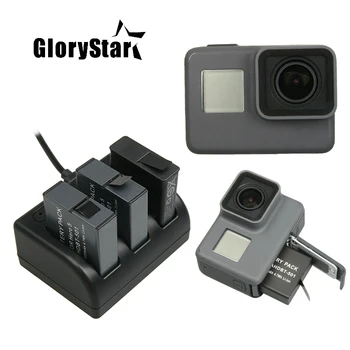 

For GoPro Hero 6/5 Battery Replaceable 3PCS Bateria 1220mAh+Three-Charger for Go Pro Hero 6 5 4K Action Sport Camera Accessories