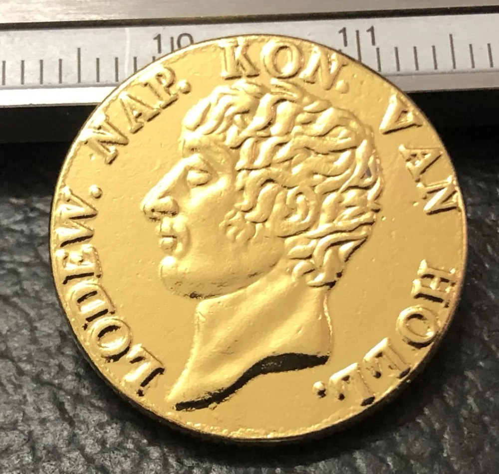 1809 Голландский 1 Ducat-Луи наполеон золото имитация монеты