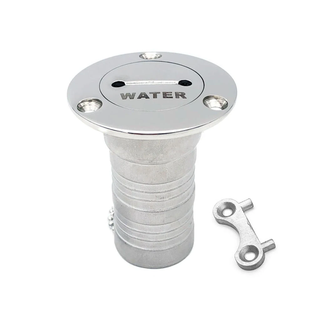 

1.5" / 2" Boat Deck Water Fuel Filler Marine 316 Stainless Steel Key Cap Yacht Fill Hardware Water Sports