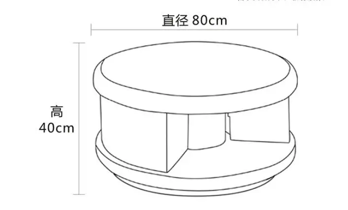 Small family storage. Round tea table table. Contracted and contemporary painting white ready Small family storage. Round tea table table. Contracted and contemporary painting white ready