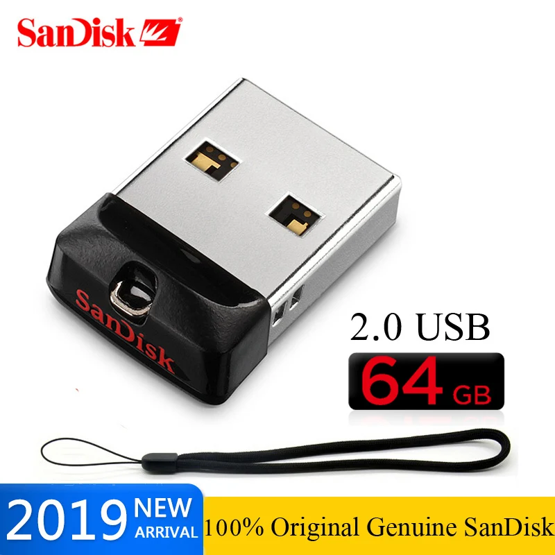 SanDisk USB 2,0 CZ33 флеш-накопитель 64 ГБ 32 ГБ 16 ГБ 8 ГБ мини USB флеш-накопитель Поддержка официальной проверки