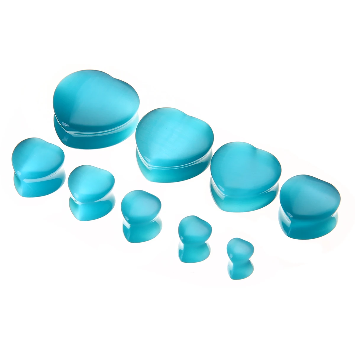 1 Pair Shellhard Heart Shaped Stone Ear Plug Fashion Flesh Tunnel Ear Expander Stretcher For Women Femme Jewelry