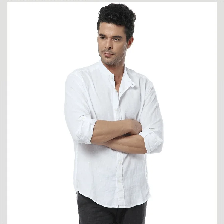 White Linen Shirts Men 100 Linen Shirts Custom Mens White Linen Shirts