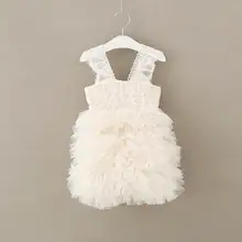 Doux Fille D’été Nouveau Bébé Filles De Mode Robes Dentelle Parti Robe Puffy Gaze Princesse Robe Enfants Vêtements 1939