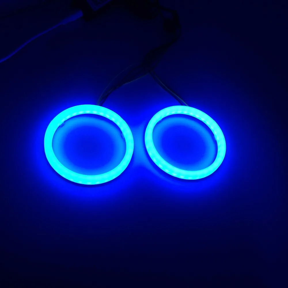 TAOCHIS RGB Angel eyes Mobile Pone APP Remote Control 60mm 70mm 80mm 90mm 95mm 100mm Motorcycle Auto Car Head Light Retrofit