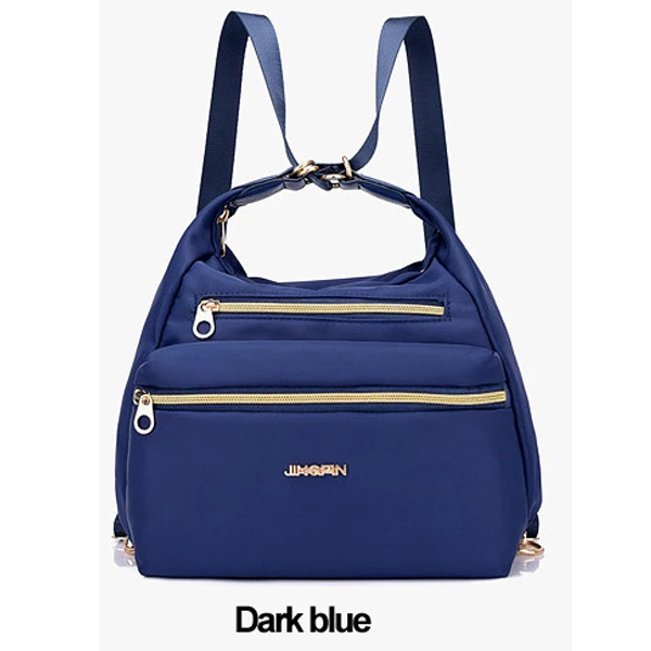 Открытый нейлоновый материал водонепроницаемый женский маленький рюкзак многофункциональный косой крест сумка для женщин - Цвет: Dark blue