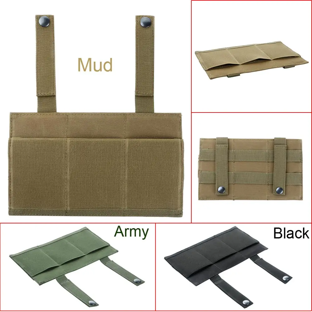 

Portable Outdoor Hunting Quick Release Molle Tactical Military Elastic Triple M4 Magazine Pouch Pistol Pouch Cartridge Clip Bags