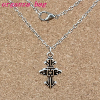 

24pcs /lot Cross Charms Pendant Necklaces Zinc alloy Jewelry DIY 18 inches Chains Clavicle necklace A-276d