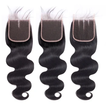 

Body Wave Lace Closure Brazilian 4x4 Free/Middle/Three Part Lace Closure 100% Natural Color Remy Human Hair Closure