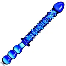 Pyrex glass dildo fake penis crystal anal beads butt plug prostate massager g spot female masturbation