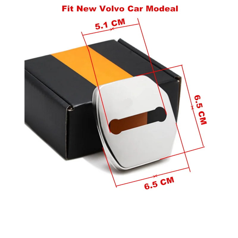 

Set of 4Pcs Silver Car Door Lock Protective Cover For Most Of Volvo XC60 S60L XC90 V90 S90 S60 V60 S80 V40 S40 Four DoorLocks