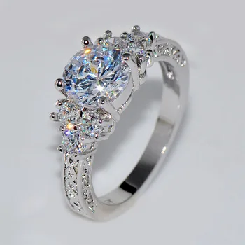 

1PC Exquisite 2020 New Arrival Crystal Ring Size6/7/8/9/10 Wedding Women Unique Lovely Hot Sale Bride High Quality Zircon