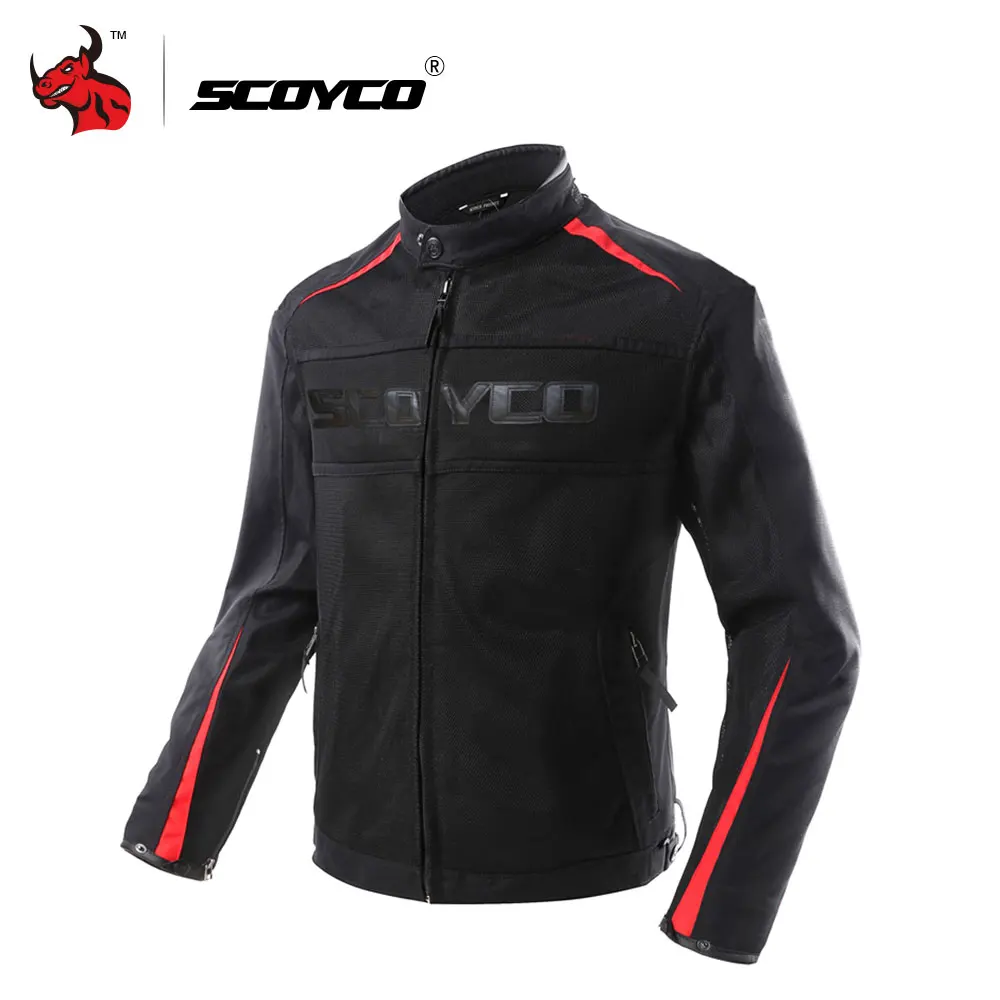 SCOYCO hombres motocicleta chaqueta impermeable negro Motocross ropa protectora cazadora Moto con codo hombro Protector