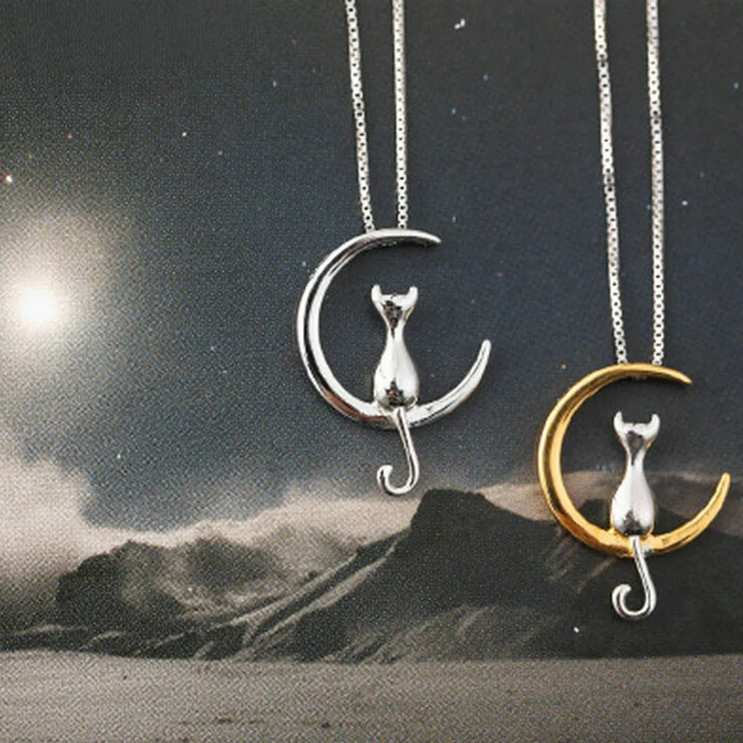 Vintage Moon Lovely Cat Necklaces 