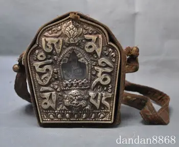 

Crafts statue old tibet silk cloth silver Guru Rinpoche Padmasambhava buddha Mandal Shrines halloween