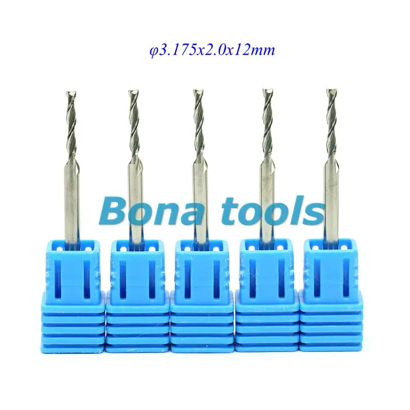 

10 Pcs/Lot 3.175*2.0*12mm Micro End Mill, Milling Cutters, Spiral Router Bits, Solid Carbide End Mill, Wood Tool Bits, Free Gift