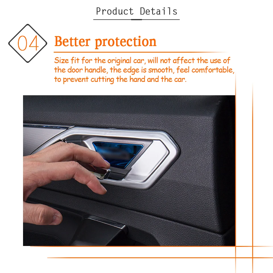 Atreus 4 шт., автомобильная дверная ручка, накладка на рамку, наклейки для Фольксваген тигуан 2, аксессуары MK2