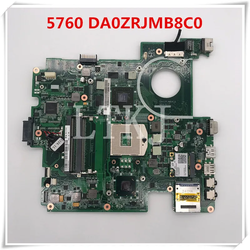 Бесплатная доставка материнской платы для ноутбука 5760 DA0ZRJMB8C0 HM65 DDR3 100% полностью