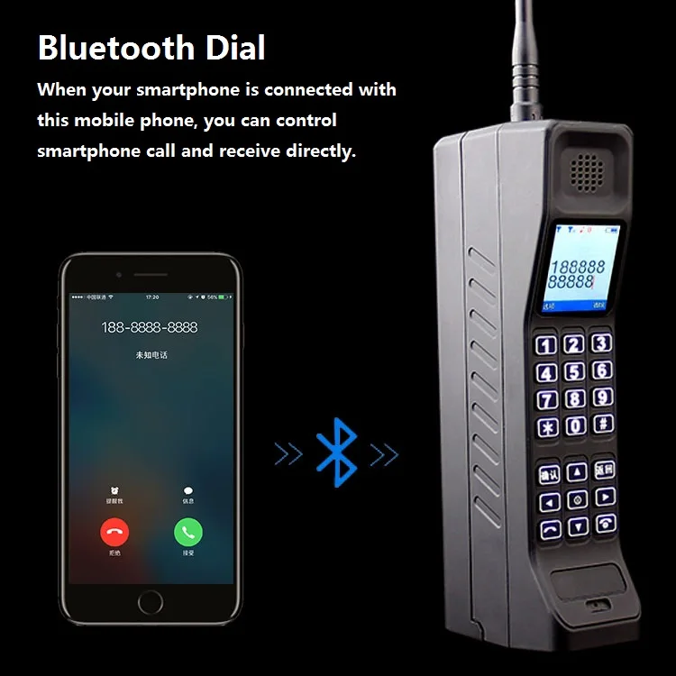 X18 классический ретро стиль GSM мобильный телефон с антенной хороший сигнал банк питания Extroverted Bluetooth GPRS кнопочный телефон