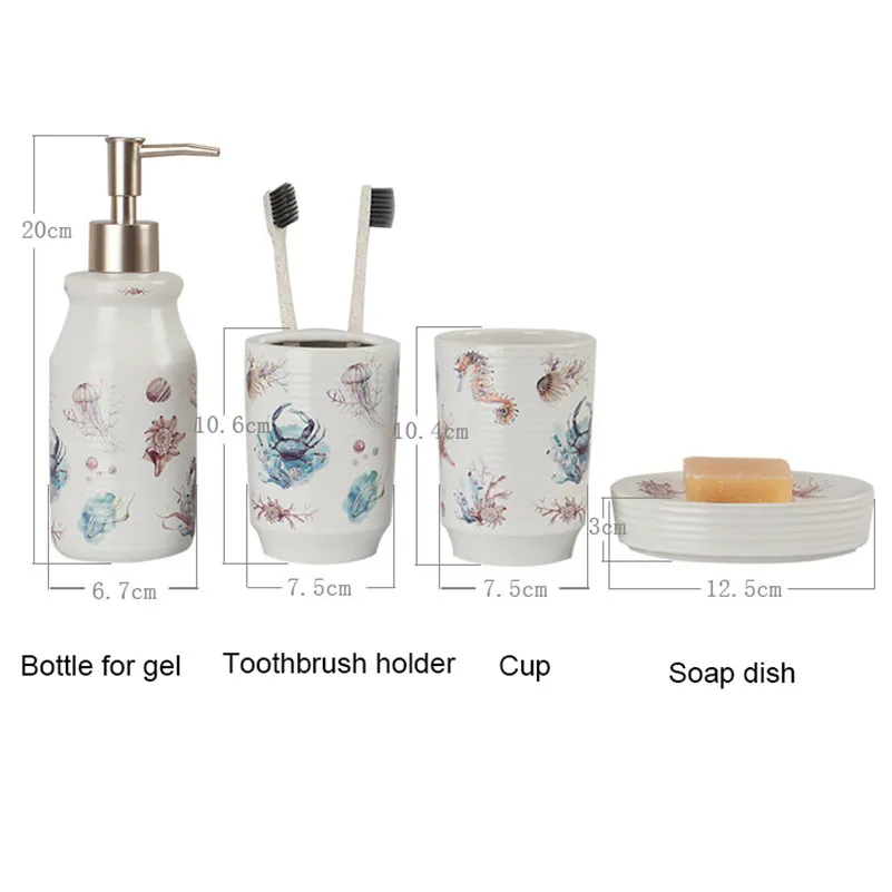 4 Pcs Ceramic Bathroom Set (5)
