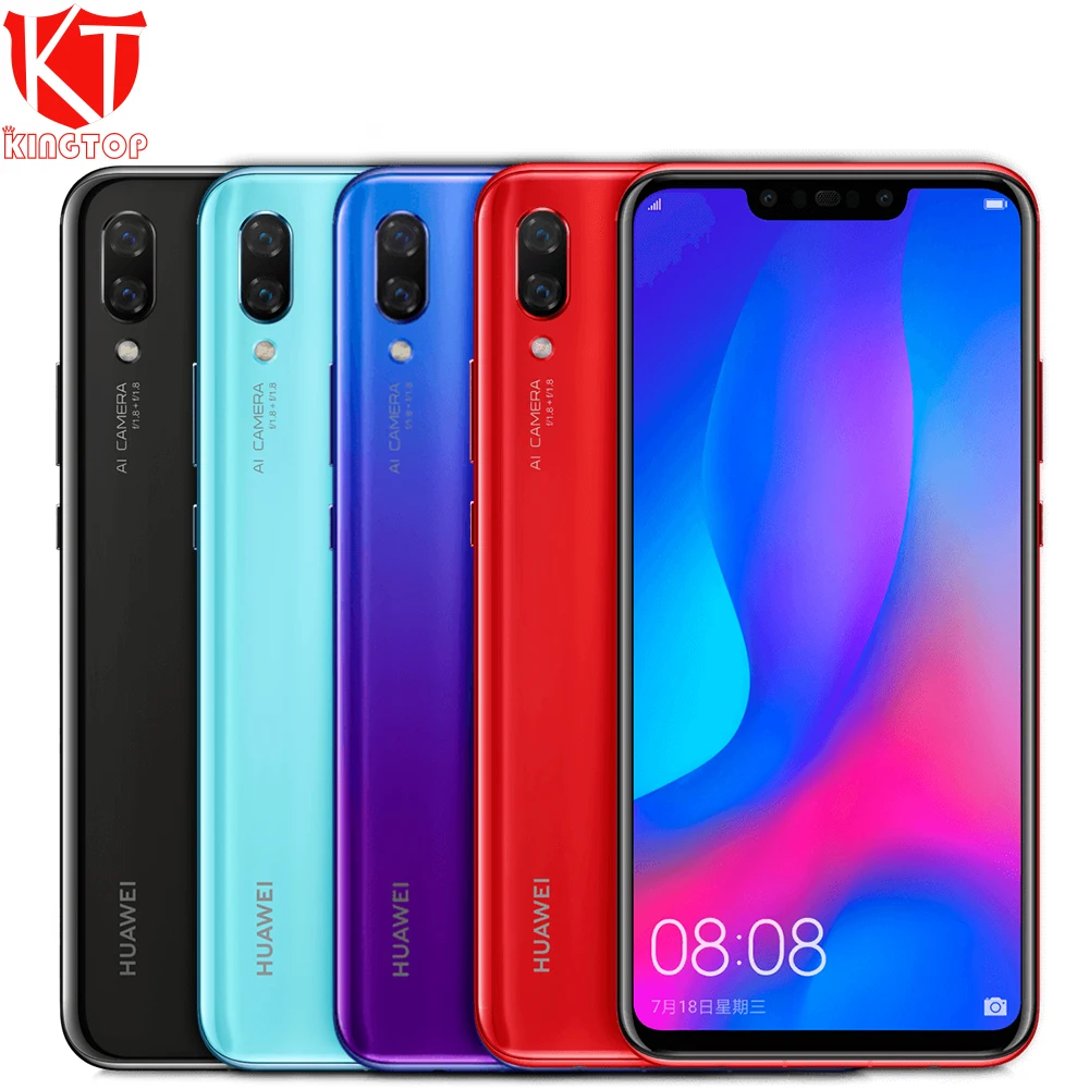 Оригинальный мобильный телефон HUAWEI nova 3 nova3 6 ГБ ОЗУ 64 Гб ПЗУ Kirin 970 Qcta Core Двойная