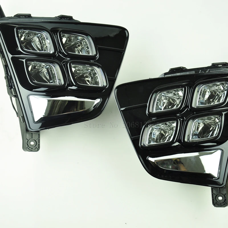 

High quality White LED Daytime Running Light Driving Fog Lamp DRL For Hyundai IX25 2014 2015 2016