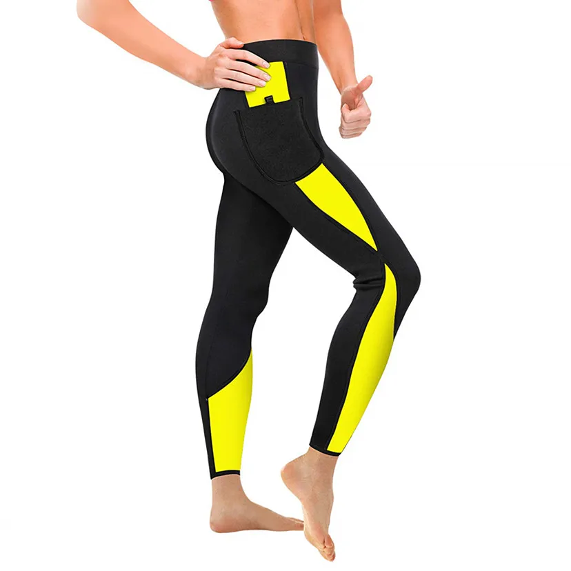 

Women Sauna Pants Neoprene Legging Control Panties Fitness Waist Trainer Body Shaper Slimming Super Stretch Capris Trouser Pants
