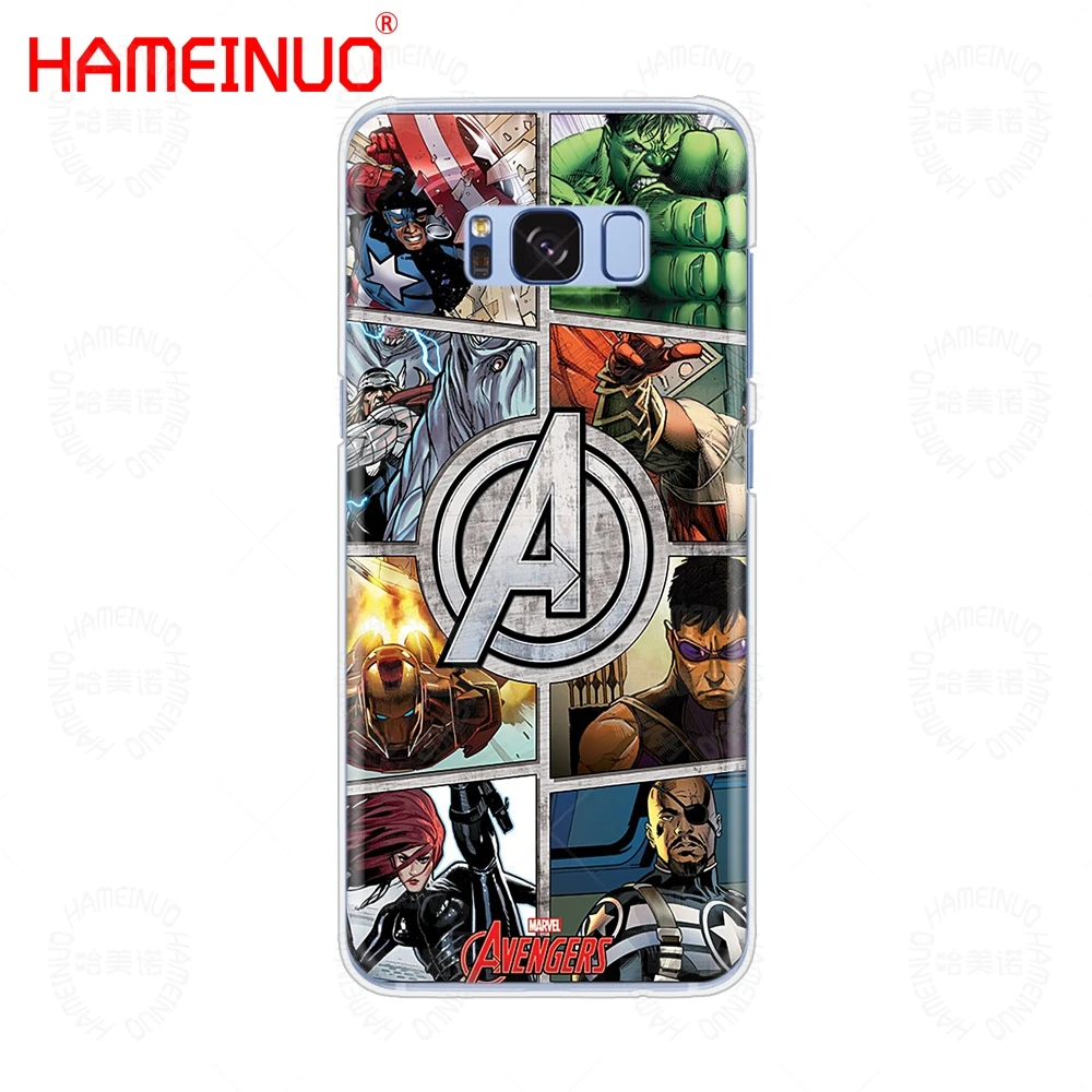 HAMEINUO Marvel Супергерои чехол для сотового телефона samsung Galaxy S9 S7 edge PLUS S8 S6 S5 S4 S3 MINI - Цвет: 60712